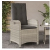 Image de Chaise H. 93 cm empilable non pliable en resine tressee exterieur gris