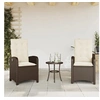 Image de Lot de 2 chaise exterieur empilable non pliable H. 93 cm en rotin marron