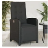 Image de Chaise exterieur empilable non pliable H. 93 cm en resine tressee noir
