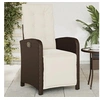 Image de Chaise H. 93 cm empilable non pliable en resine tressee exterieur marron