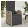 Image de Chaise exterieur empilable non pliable en resine tressee H. 93 cm gris