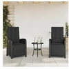 Image de Lot de 2 chaise en rotin empilable non pliable exterieur H. 93 cm noir