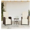 Image de Lot de 2 chaise en rotin empilable non pliable H. 93 cm exterieur marron
