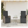 Image de Lot de 2 chaise exterieur empilable non pliable H. 93 cm en rotin gris
