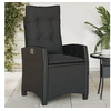Image de Chaise en resine tressee empilable non pliable exterieur H. 93 cm noir
