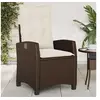 Image de Chaise en resine tressee empilable non pliable exterieur H. 93 cm marron