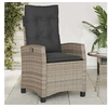 Image de Chaise exterieur empilable non pliable en resine tressee H. 93 cm gris