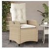 Image de Chaise exterieur non pliable en resine tressee H. 93 cm beige