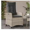 Image de Chaise exterieur empilable non pliable H. 93 cm en resine tressee gris