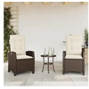 Image de Lot de 2 chaise H. 93 cm en rotin marron exterieur