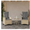 Image de Lot de 2 chaise H. 93 cm non pliable exterieur en resine tressee beige