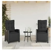 Image de Lot de 2 Chaises Inclinables de Jardin Repose-pied, Sièges avec Dossier et Coussins, Meubles de Terrasse Patio, 365241