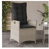 Image de Chaise exterieur non pliable H. 93 cm en resine tressee gris