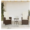 Image de Lot de 2 chaise en rotin empilable non pliable exterieur H. 93 cm marron