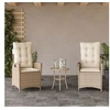 Image de Lot de 2 chaise exterieur non pliable en rotin H. 93 cm beige