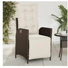 Image de Chaise en resine tressee empilable non pliable H. 93 cm exterieur marron