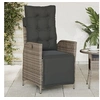 Image de Chaise H. 93 cm empilable non pliable en resine tressee exterieur gris