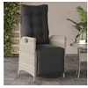 Image de Chaise exterieur empilable non pliable H. 93 cm en rotin gris