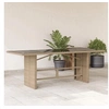Image de Table de jardin dessus en verre beige 190x80x74 cm 365307