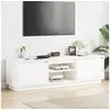 Image de Meuble TV Blanc 140x35x40 cm Bois de pin massif 840413
