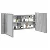 Image de Armoire à miroir à LED de bain gris sonoma 100x12x45 cm, armoire à miroir, armoire de maquillage avec miroir, armoire 834960