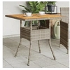 Image de Table de Jardin et Dessus en Bois d'Acacia, Table à Manger, Table de Repas, Meuble de Patio Terrasse Extérieur, Gris 365520