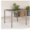 Image de Table de Jardin Dessus en Verre, Table à Manger, Table de Repas, Meuble de Patio Terrasse Arrière-cour Extérieur, 365526