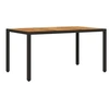 Image de Table de jardin et dessus en bois d'acacia noir résine tressée