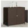 Image de Armoire de rangement de jardin marron 83x45x76cm résine tressée