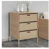 Image de Armoire de rangement de jardin beige 55x59x80 cm résine tressée