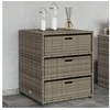 Image de Armoire de rangement de jardin gris 55x59x69 cm résine tressée