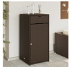 Image de Armoire de Rangement de Jardin, Organisateur de Terrasse avec Porte, Meuble d'Extérieur Patio Arrière-cour, Marron 365560