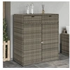 Image de Armoire de rangement de jardin gris 105x55x113cm résine tressée