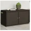 Image de Armoire de rangement jardin marron 110x55x60,5cm résine tressée