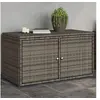 Image de Armoire de rangement jardin gris 110x55x60,5 cm résine tressée