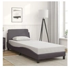 Image de Bedframe met hoofdbord kunstleer grijs 80x200 cm373081