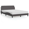 Image de Bedframe met hoofdbord kunstleer grijs 140x190 cm373181