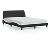 Image de Bedframe met hoofdbord kunstleer zwart en wit 140x190 cm373183