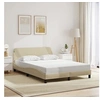 Image de Bedframe zonder matras stof cràmekleurig 140x200 cm373190