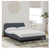 Image de Cadre de lit sans matelas gris foncé 140x200 cm velours