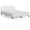 Image de Cadre de lit sans matelas blanc 140x200 cm similicuir