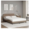 Image de Bedframe met hoofdbord kunstleer cappuccinokleurig 140x200 cm373202