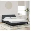 Image de Cadre de lit sans matelas gris foncé 160x200 cm velours