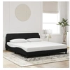 Image de Cadre de lit sans matelas noir 180x200 cm velours