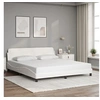 Image de Bedframe met hoofdbord kunstleer wit 180x200 cm373239