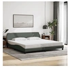 Image de Bedframe zonder matras stof donkergrijs 200x200 cm373246