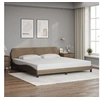 Image de Bedframe met hoofdbord kunstleer cappuccinokleurig 200x200 cm373262