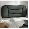 Image de Coussin de Tête de Lit, Oreiller de Lecture avec Fermeture à Glissière, Coussin de Lecture pour Lit Chambre, Gris 374526