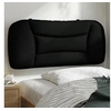 Image de Coussin de Tête de Lit, Oreiller de Lecture avec Fermeture à Glissière, Coussin de Lecture pour Lit Chambre, Noir 80 374527