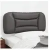 Image de Coussin de Tête de Lit, Oreiller de Lecture avec Fermeture à Glissière, Coussin de Lecture pour Lit Chambre, Gris 80 374535